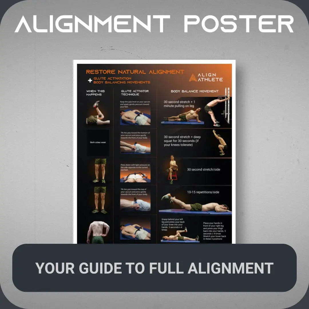 Alignment Poster - Decrease lower back pain & get your glutes firing ...